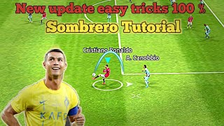 How to do Sombrero flick in efootball 24 mobile efootball pes2021 pes sombrero [upl. by Rorie]