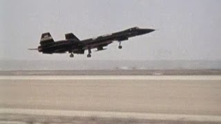 YF12A SR71 Blackbird Landing at Edwards Air Force Base 1970  AiirSource [upl. by Edva892]