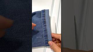 ☘Tips for shortening jeans without cutting the hem diy sewingprojects basicsewing sewingtips [upl. by Pascia]