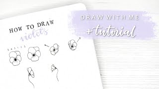 How To Draw Violets  Draw With Me  Tutorial [upl. by Malone404]