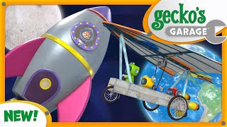 Space Race Weasel vs Mechanicals 🚀  Brand New Geckos Garage Season 7  Truck Cartoons For Kids [upl. by Urbas352]