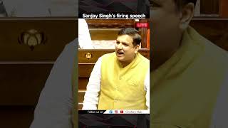 Fiery speech in parliament Sanjay Singhs firing speech in parliamentparliamentsession sansadtv [upl. by Albright]