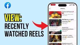 How To View Recently Watched Reels On Facebook Easy [upl. by Alick996]