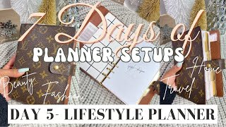 LIFESTYLE planner setup  Louis Vuitton Agenda setup  7 Days of Planner Setups Day 5 [upl. by Kenleigh]