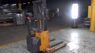 Used Multition MCI Corp Electric Walk Behind Straddle Stacker stock  44286067 [upl. by Elleryt470]