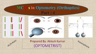 MCQ in Optometry Orthoptics part 4 [upl. by Aikat554]