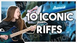 Top 10 Iconic Rock Guitar Riffs [upl. by Hilbert]