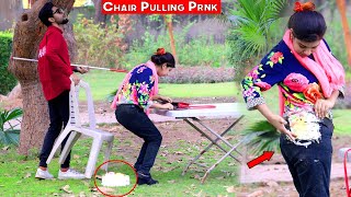 Chair Pulling Prank on People part 5  BY AJAHSAN [upl. by Ella]