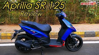 Aprilia SR 125 Review in Hindi  MotorOctane [upl. by Habeh]