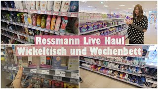 ROSSMANN LIVE HAUL I Besorgungen für die Zwillinge I Wickelkommode und Wochenbett II ColorfulMess [upl. by Zelikow]