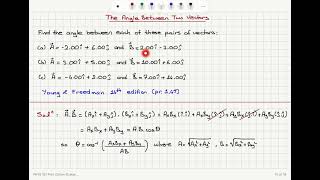 The Angle Between Two Vectors [upl. by Sean]