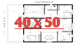 40x50 house design ll 2000 sqft house design ll 40x50 house plan ll House plan [upl. by Ecreip74]