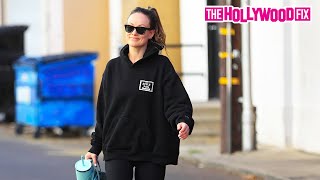 Olivia Wilde Rocks A Turquoise Stanley Cup To Her Private Gym Session In Los Angeles CA [upl. by Samul601]