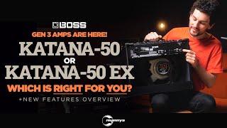 COMPARED Boss GEN 3 Katana50 amp Katana50 EX also WOW The new Pushed Amp is really good [upl. by Ylrebmik]