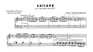 Aram KhachaturianOscar Levant  Lullaby from quotGayanequot audio  sheet music [upl. by Kellda]