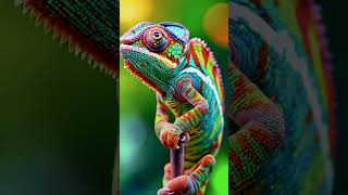 Chameleon On The Branch chameleon reptile aiinsights ai ytshorts shorts colors [upl. by Dwan]