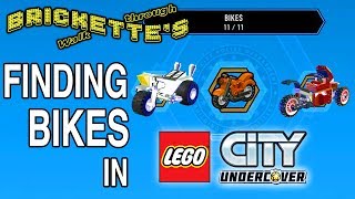 ALL 11 BIKES Locations in LEGO City Undercover Vehicle Tokens in the BIKES Category PLS SEE DESCRIPT [upl. by Eittik]