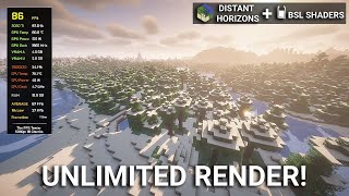 Minecraft Distant Horizons  BSL Shaders [upl. by Nyrol48]