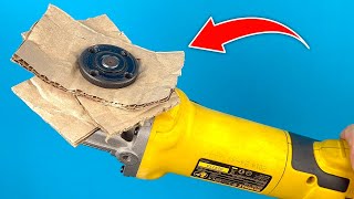 Why it is Not Patented Insert Cardboard Into Angle Grinder and Amazed [upl. by Rehttam]