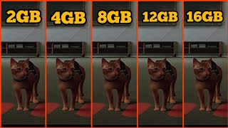 STRAY RAM COMPARISON 2GB VS 4GB VS 8GB VS 12GB VS 16GB [upl. by Nuahsor535]