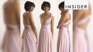 Transforming bridesmaid dress can be worn 15 different ways [upl. by Ahseina]