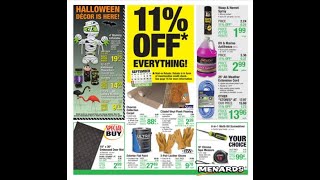 Menards 11 OFF Everything Flyer Ad MailIn After Rebate Deals Sale 0908202209182022Week 30 [upl. by Christabella]