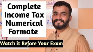 complete format income tax numerical  complete rules Income tax numerical  income tax numerical [upl. by Sirkin]