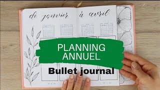 Bullet Journal comment réaliser un planning annuel effet trompe loeil ou future log [upl. by Ailel]