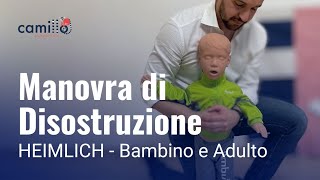 Manovra di Heimlich  Disostruzione BambinoAdulto [upl. by Elyl]