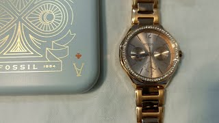 fossilwatchBQ3721women rose goldshortsyoutubeshortsshortsvideoviralviralvideoshortstrending [upl. by Dlared]