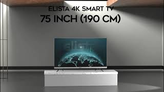 Elista LED TV 75 Inch 190 cm BezelLess premium built with chrome finish Dolby Atoms Audio System [upl. by Tarsuss]