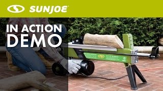 LJ601E  Sun Joe Logger Joe 15 AMP 5 Ton Electric Log Splitter  Live Demo [upl. by Mcgaw467]