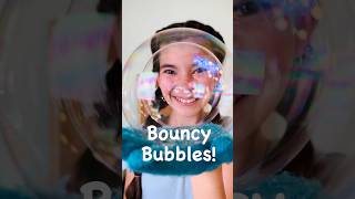 Bouncy Bubbles Homemade bubble solution stem bubbles scienceforkids [upl. by Gilges]