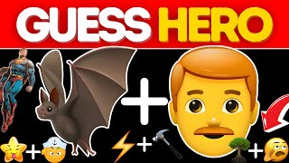 Guess the Superhero by Emoji  50 Marvel  DC Heroes [upl. by Warfeld]