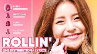 Brave Girls  Rollin Line Distribution  Lyrics Color Coded PATREON REQUESTED [upl. by Gardas]