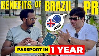 WHY You Should Get a PR of BRAZIL  How to Get Permanent Residence  Nationality Passport  ब्राज़िल [upl. by Eninnaj]