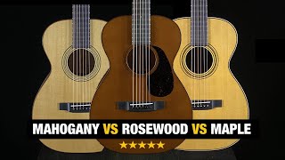 Martin Tonewood Comparison  Mahogany vs Rosewood vs Maple [upl. by Auguste]