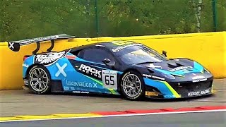 CRASHES  ACTION Blancpain GT Sports Club at 24H of SpaFrancorchamps 2017 [upl. by Irahk]