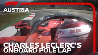 Charles Leclercs Onboard Pole Lap  2019 Austrian Grand Prix  Pirelli [upl. by Nonnelg272]