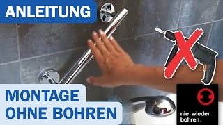 Nie wieder bohren Badetuchstangen und leisten Montage ohne Bohren  DUSCHMEISTERDE [upl. by Christianna]