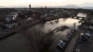 Frankwell Floods Shrewsbury  26 December 2013 [upl. by Neggem]