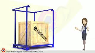 Pallet Tainer、portable stack racks、stackable pallet [upl. by Crescint606]