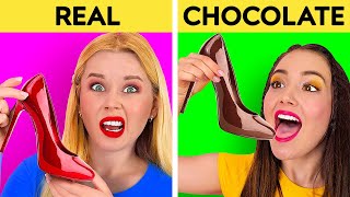 REAL OR FAKE TAKE THE TASTE 😱 Sweet Food Challenge Funny Pranks by 123 GO [upl. by Ariad]