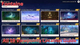 Fontaine All 19 Viewpoint Location Guide 【Genshin Impact 40】 [upl. by Mandych]