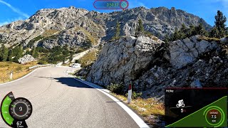 60 Minute Uphill Indoor Cycling Passo di Valparola Dolomites Italy Garmin 4K Video [upl. by Dunn]