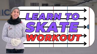 Learn To Skate Workout On Ice For Figure Skaters  10 Laps of Skating Skills [upl. by Earehc903]