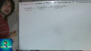 137 Sumas y restas de fracciones con funciones trigonométricas III [upl. by Eselahc280]