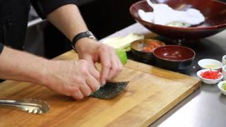 How to Moisten the Nori When Making Sushi  Sushi Techniques amp Recipes [upl. by Dwan]