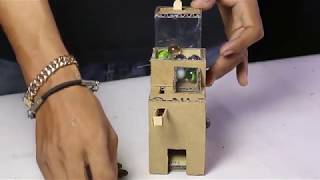 Amazing Dispenser Machine Coin Operated From Cardboard DIY At home [upl. by Anitserp]