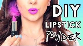 DIY Magic Lipstick Powder That Goes from POWDER to LIQUID Matte  KissProof RiReInspired [upl. by Eimiaj319]